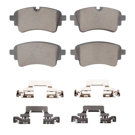 Dynamic Friction Co 5000 Advanced Brake Pads - Ceramic and Hardware Kit, Long Pad Wear, Rear 1551-2364-01